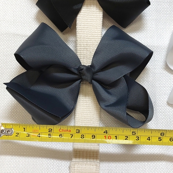 Hair Bows Grosgrain Ribbon Set of 6 - Picture 3 of 7